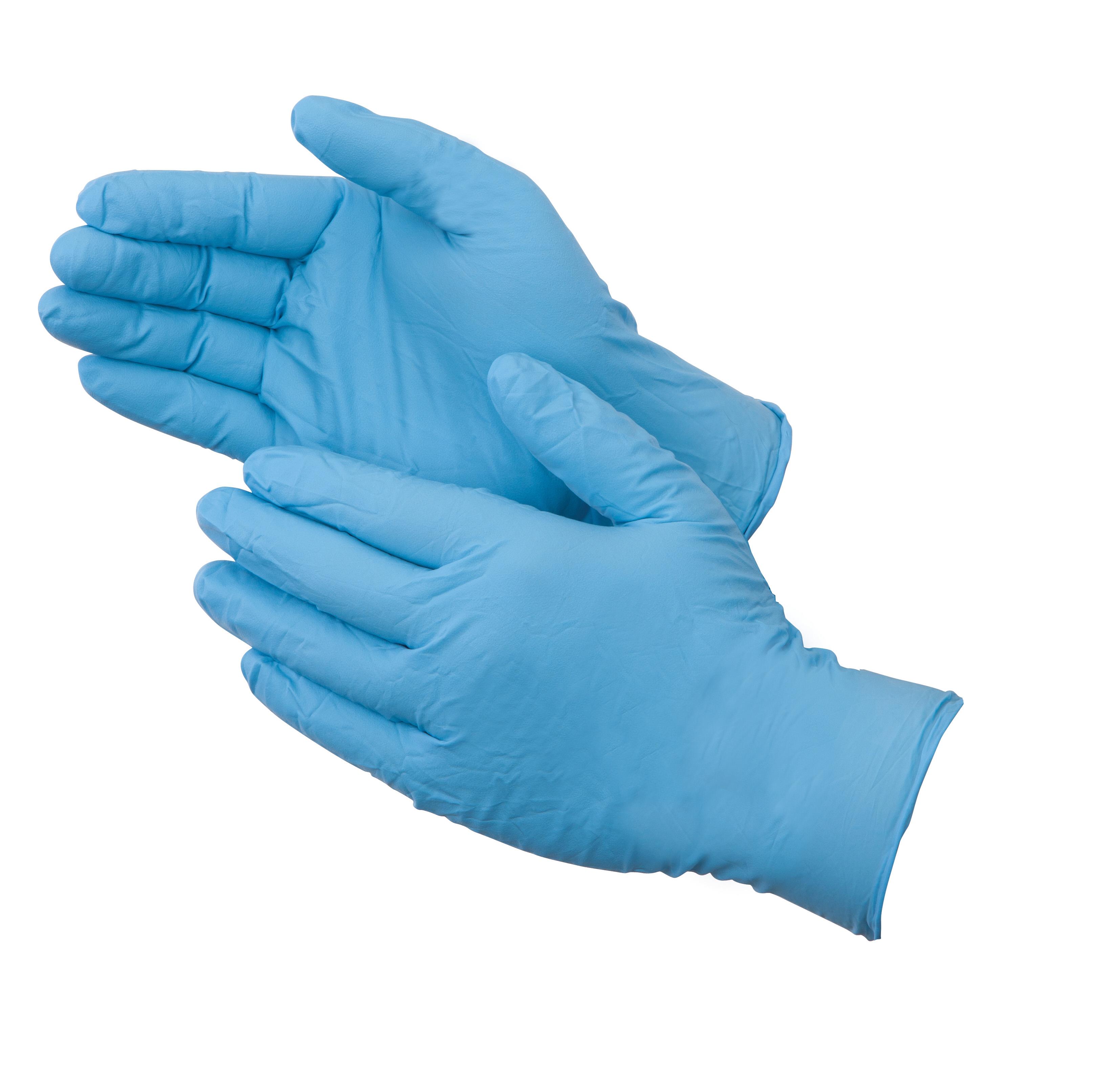 4 MIL POWDER FREE BLUE NITRILE 100/BX - Disposable Gloves